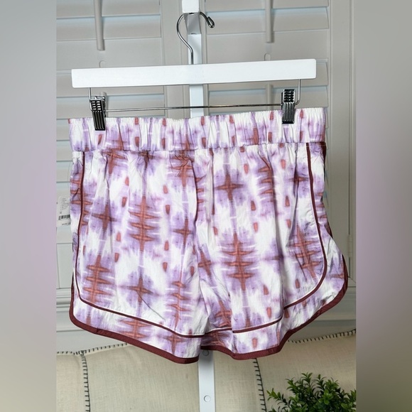 Free People FP Movement Printed Varsity Blues Short in Sand Storm Combo Size M - Picture 4 of 12